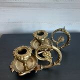 Pair of bronze candlesticks