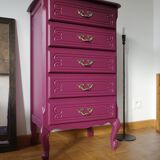 Vintage plum chest of drawers