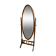 Old large psychic mirror on wooden stand