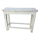 Table d'appoint, console en bois blanc patiné