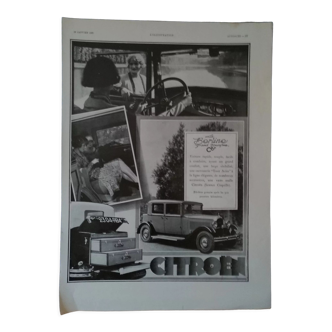 A paper advertisement Citroën