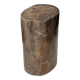 Table d'appoint en bois pétrifié brune H46 D29 - 3338