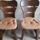 Lot de 4 chaises brutalistes en bois