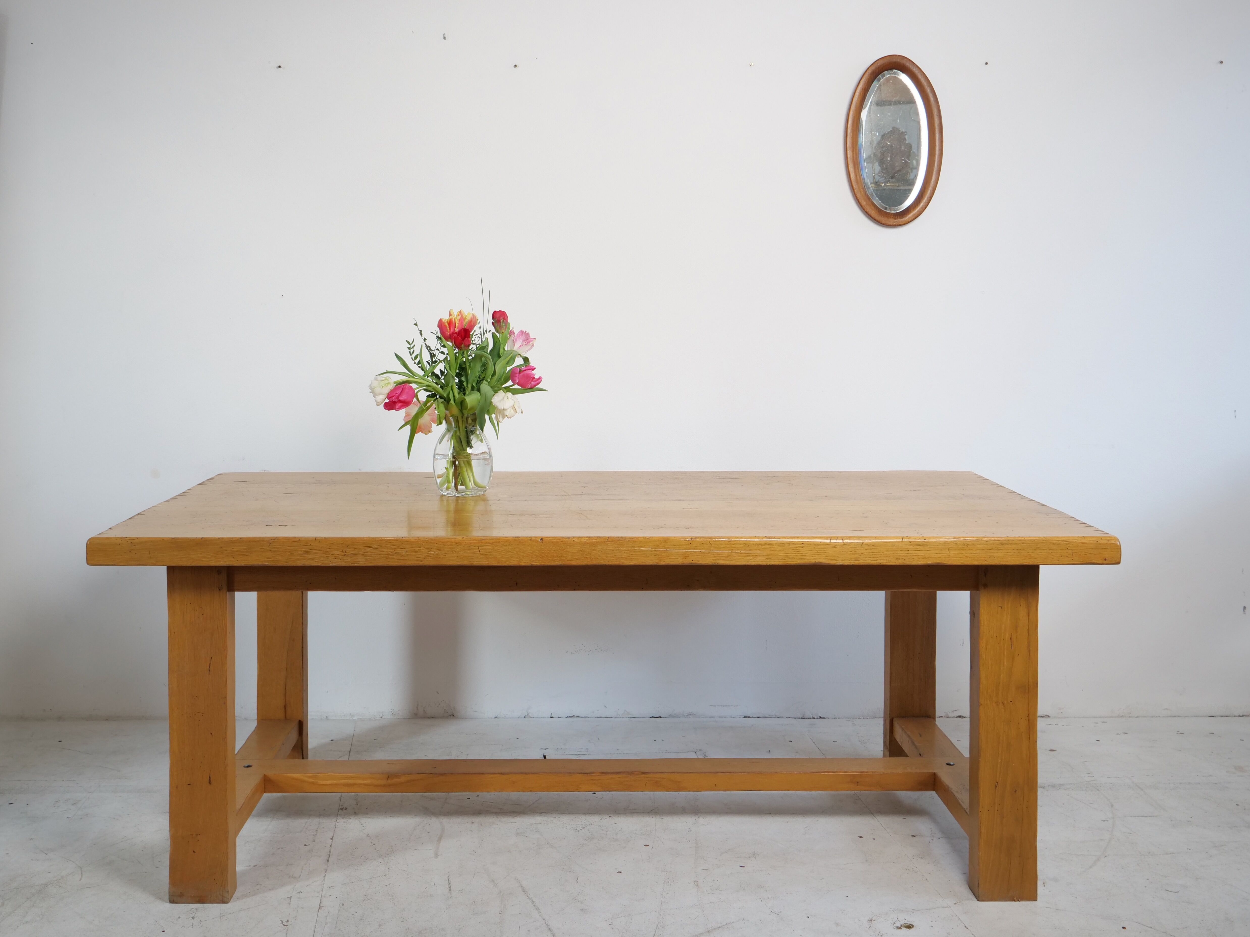 Solid oak farmhouse table