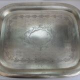 Rectangular brass top with engraved decoration