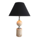 Travertine and chrome lamp. Philippe Barbie