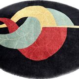 Round carpet with lotus flower decoration