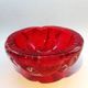 1960s ashtray or catch-all in Murano glass with air bubbles.