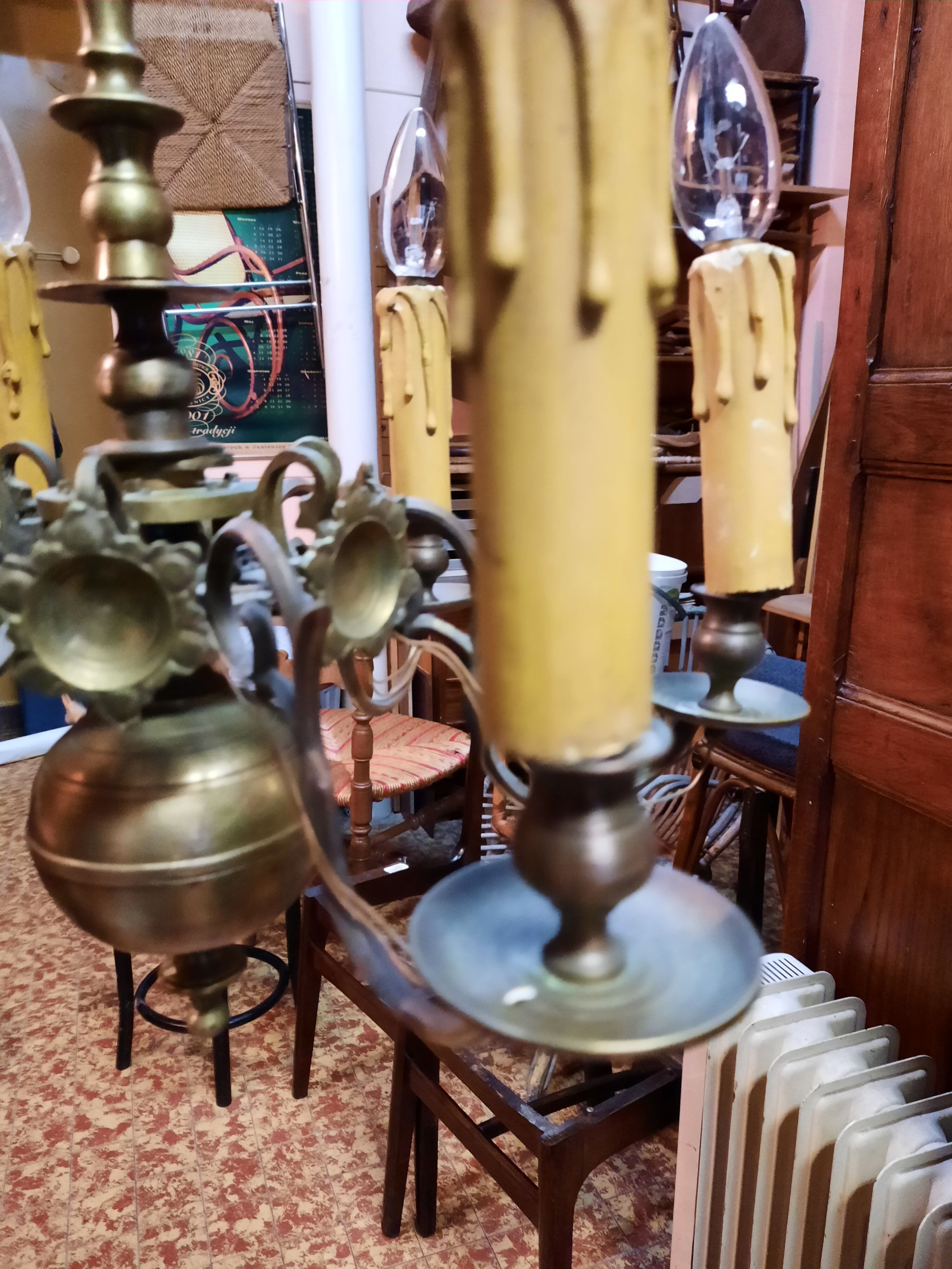 Antique bronze chandelier