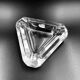 Triangular ashtray in val saint Lambert crystal
