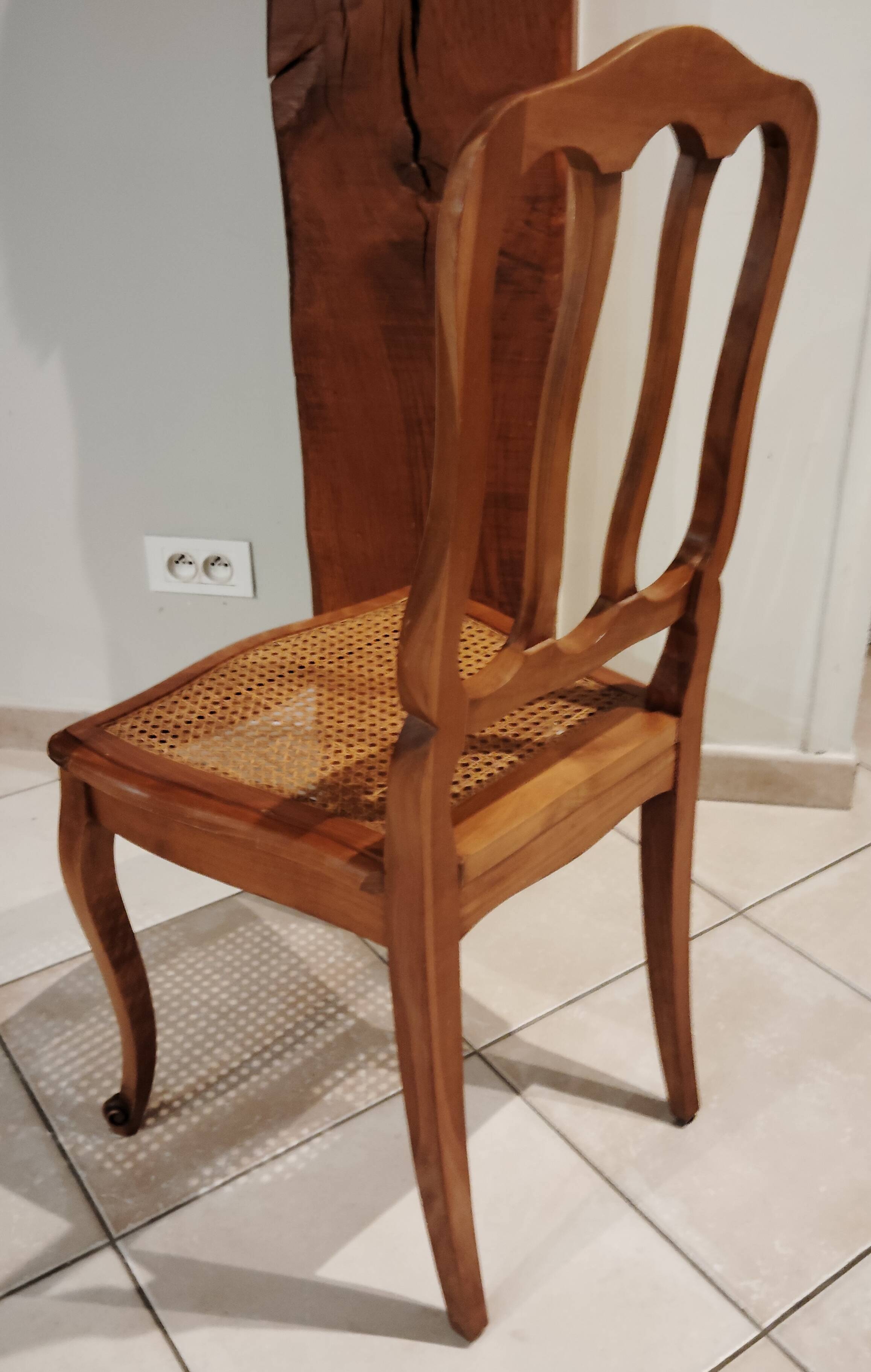 Set of 6 caned Regency/Louis XV chairs