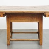 Square Antique Elm Dining Table