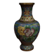 Vase cloisonné Chine milieu XXe décor floral