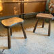 Pair of vintage tripod stools