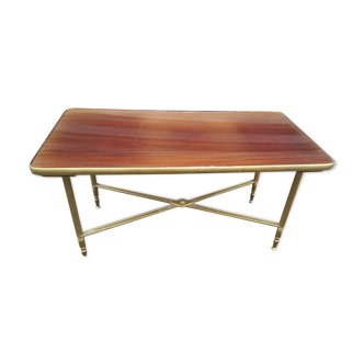 Brass and formica coffee table