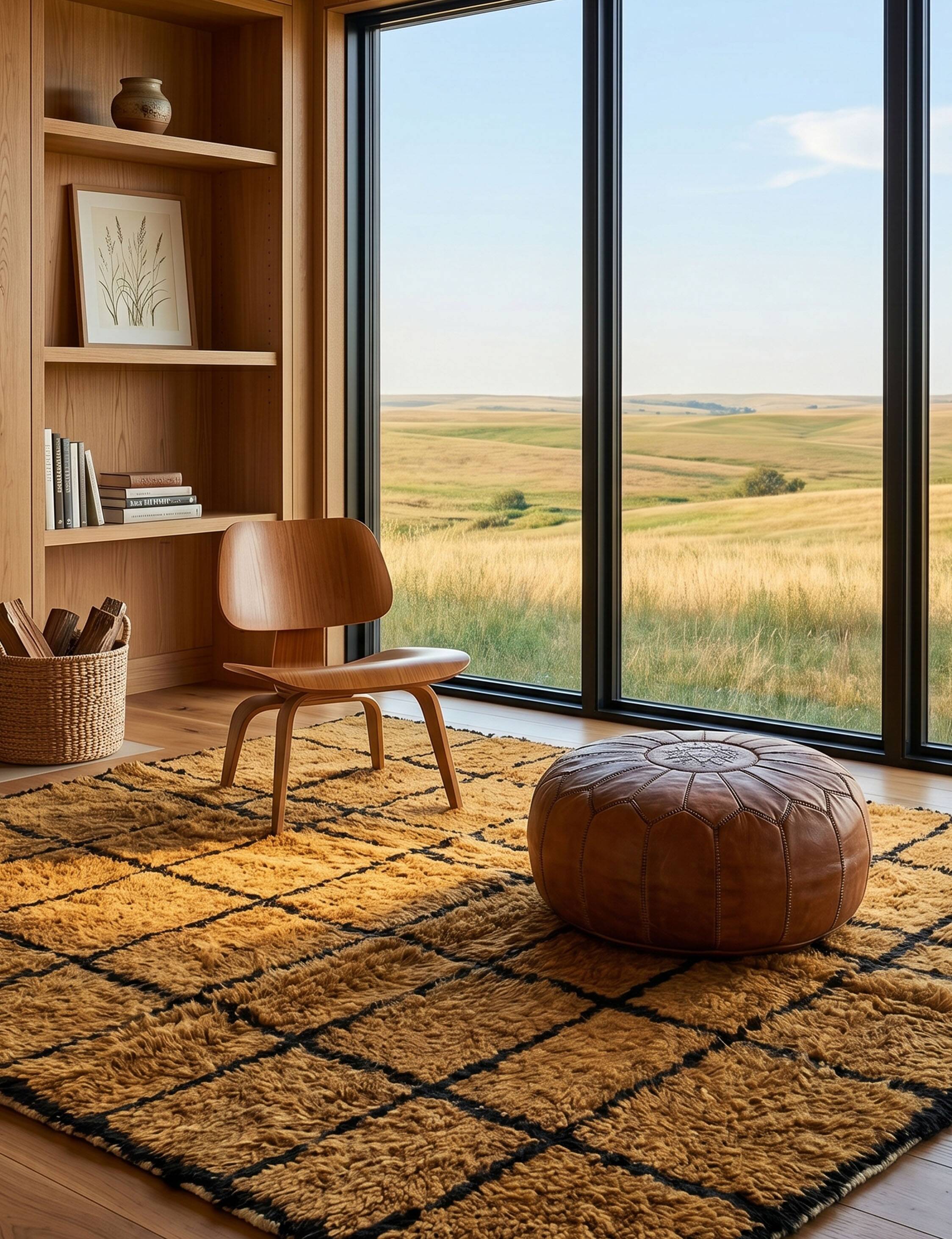 Contemporary Berber Rug checkered - 300 x 215 cm