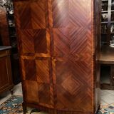 Domed wardrobe with Louis XV style inlaid decoration