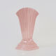 Vintage shell vase in pink ceramic from the 50s