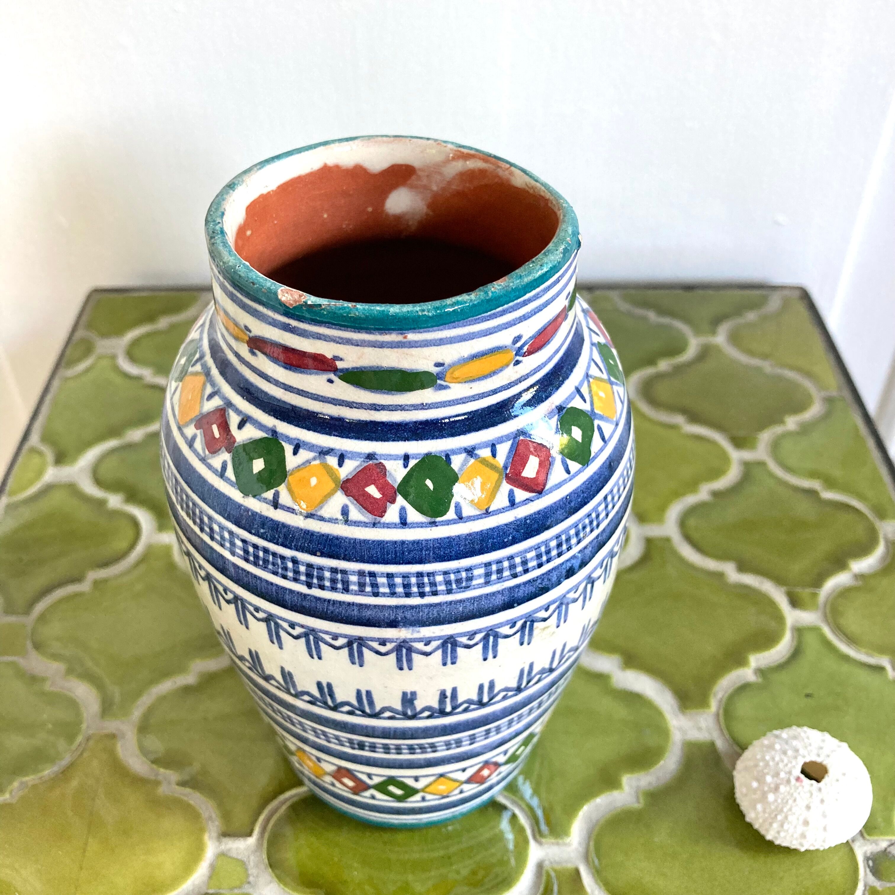 Vintage handmade ceramic vase