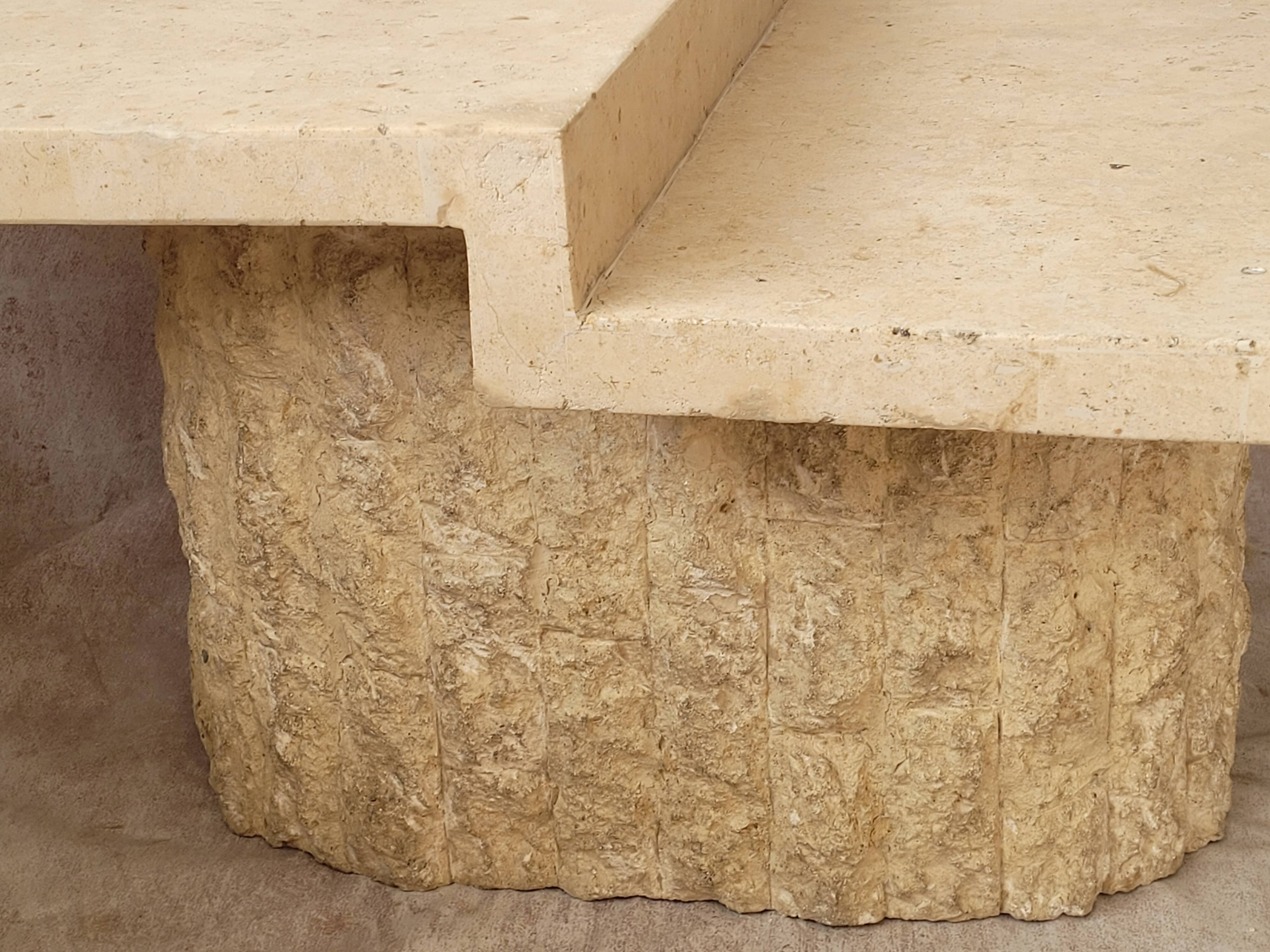 Magnussen Ponte beige mactan stone oval coffee table