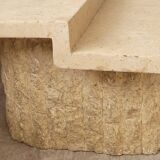 Table basse ovale en pierre mactan beige Magnussen Ponte