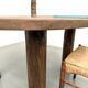 Table ronde années 50 constructiviste noyer