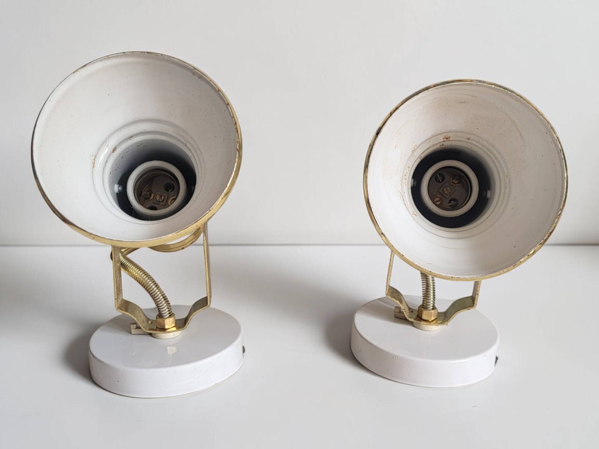 Space Age wall lights pair from the 1970s.