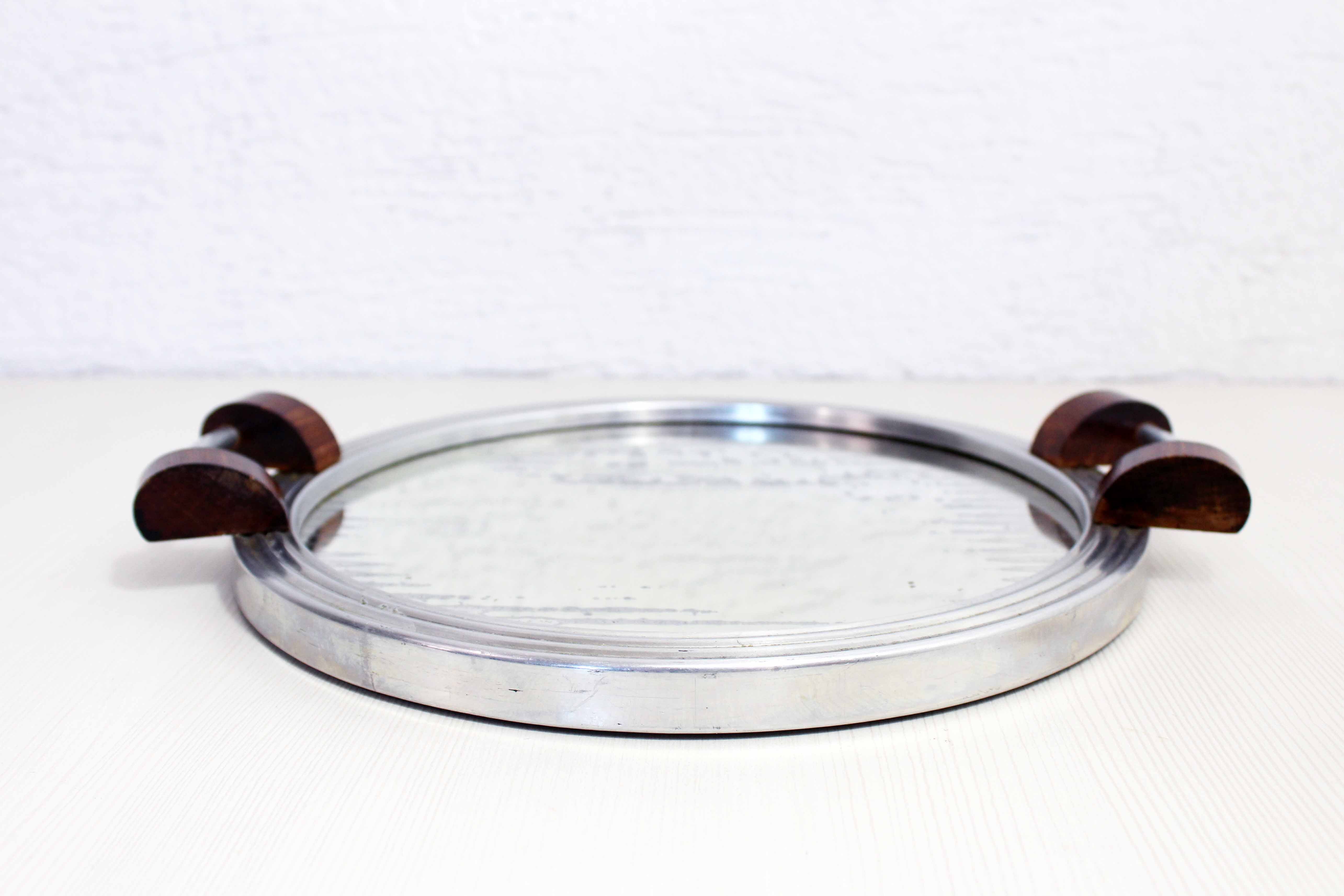 Plateau miroir art deco