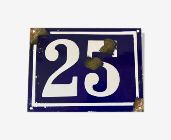 Plaque émaillée numéro de rue