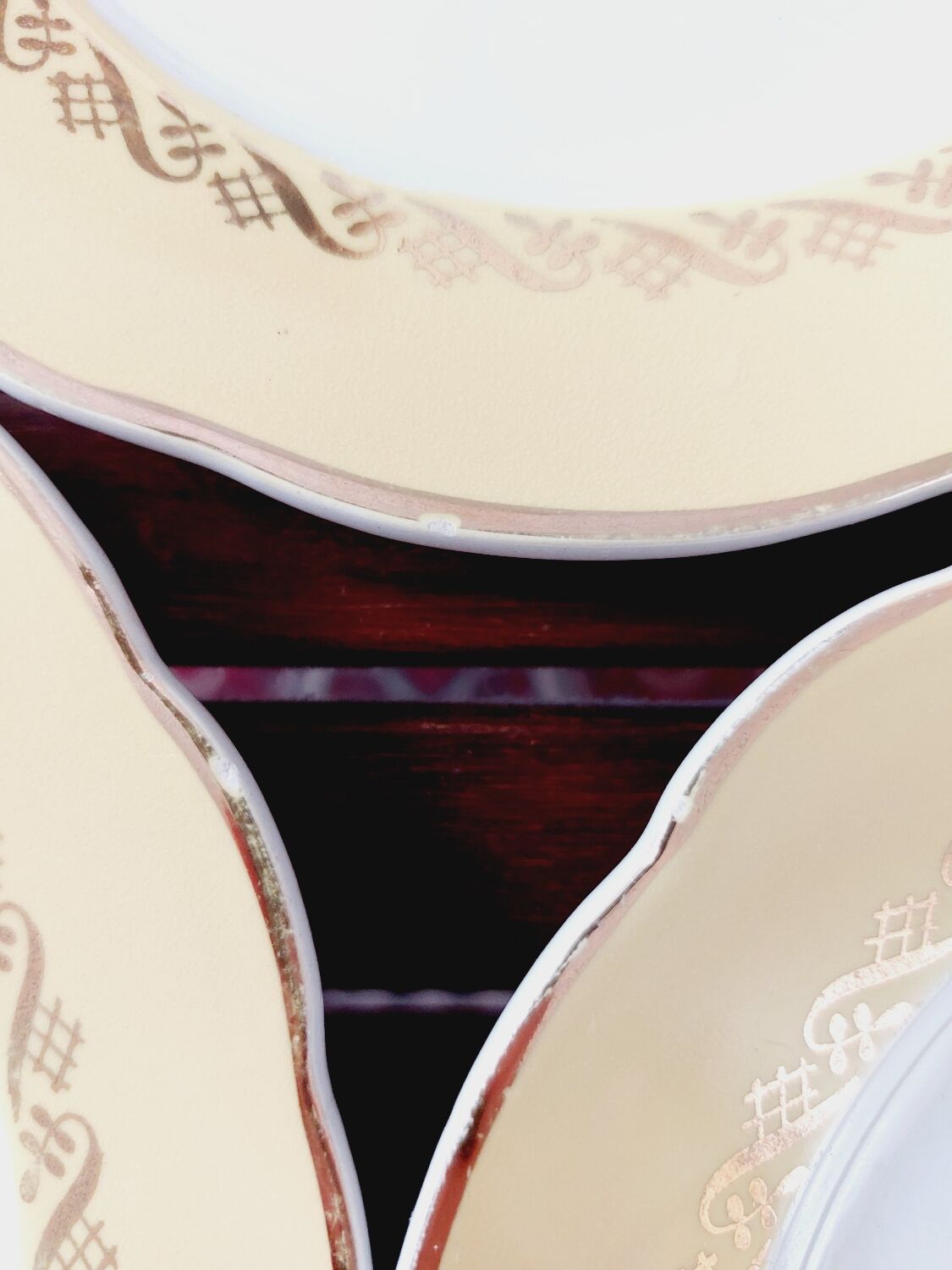 6 antique dessert plates