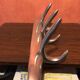Old wall coat rack 3 patères doubles metal chrome design vintage