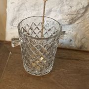 Ice bucket and its vintage 1950 gold metal spoon