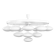 Impressive cloud chandelier mid-century modern of Volksgarten Milchhalle Vienna