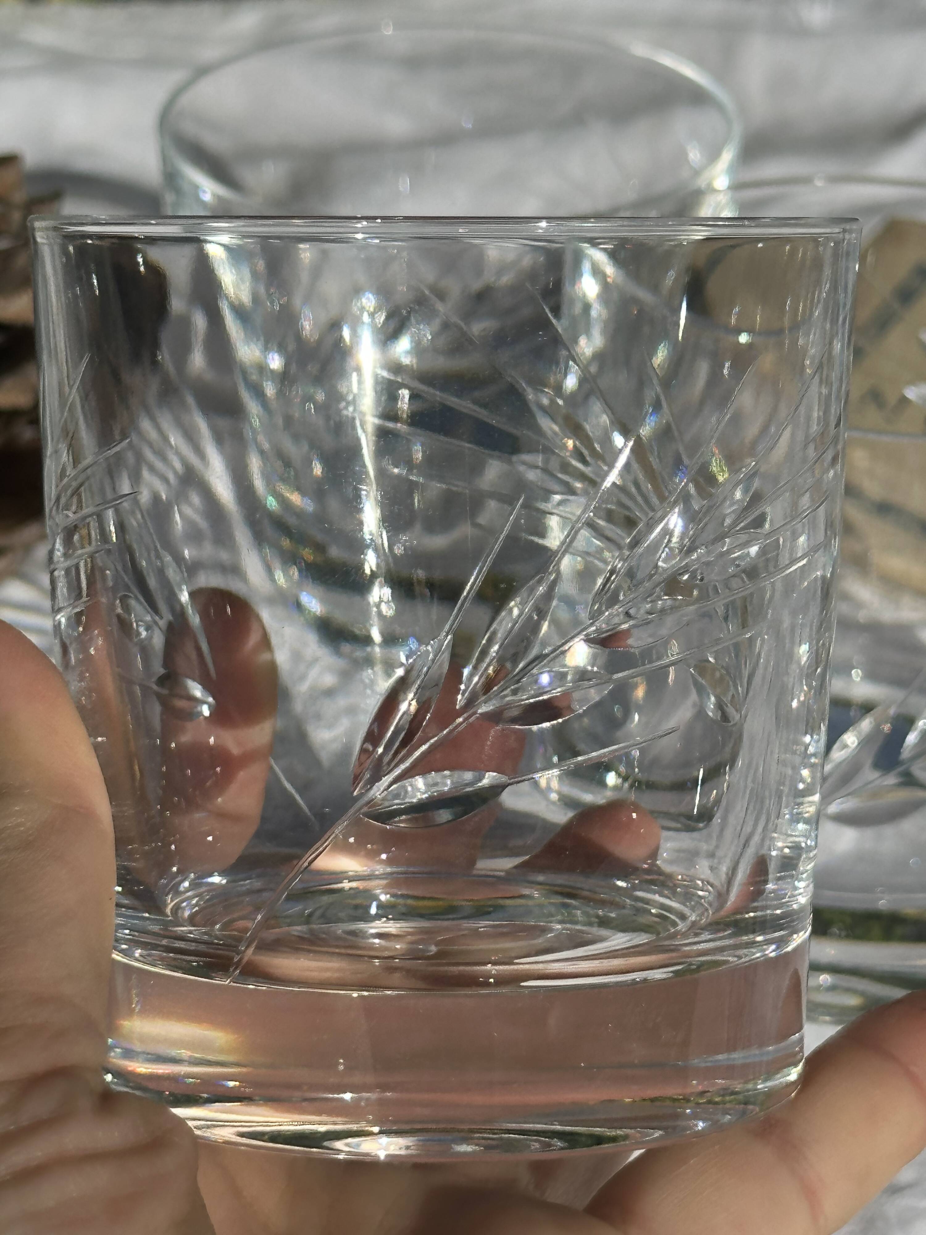 Set of Three 30cl Vintage Crystal Whisky Glasses // Epi Model // Art d