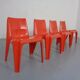 B1171 Fiberglass Stacking Chairs by Helmut Bätzner for Bofinger, 1960s, Set of 4