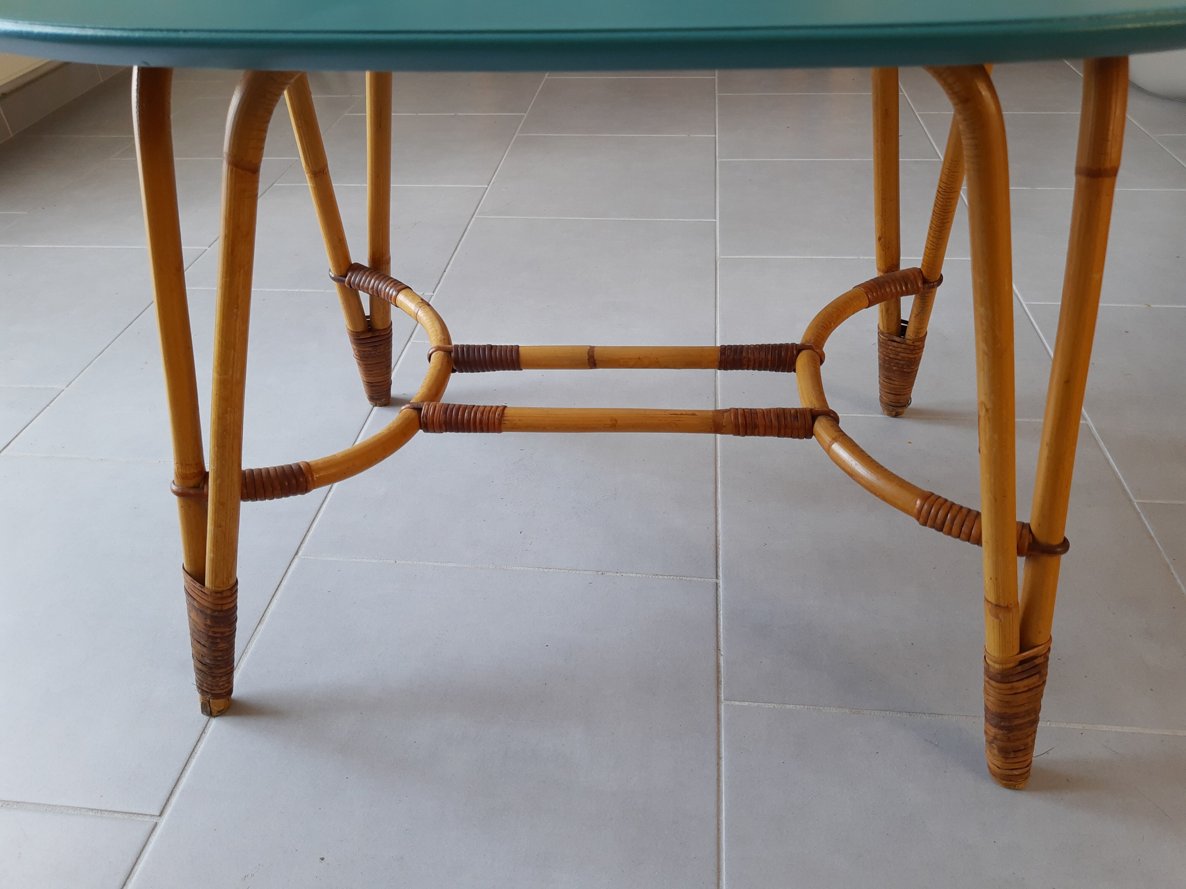 Vintage "bean" coffee table restyled