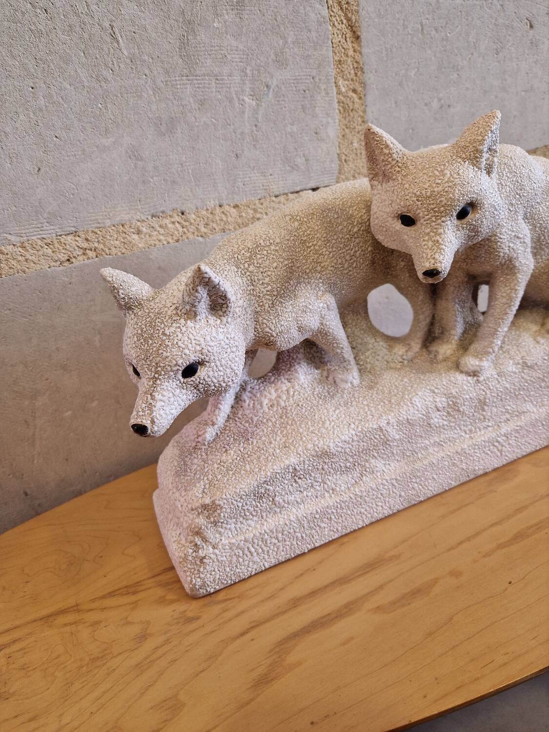 Vinsare Sèvres Ceramic Fox Pair