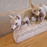 Vinsare Sèvres Ceramic Fox Pair