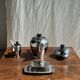 Tea set including teapot, milk jug, sugar bowl and butter dish