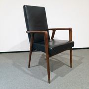 Vintage teak armchair by Josef Hillerband for Wilkhahn 1960s
