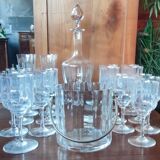 Glassware set, ice bucket, carafe, Baccarat crystal Capri model 20 pieces