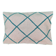 Coussin Kilim blanc et turquoise style Béni Ouarain