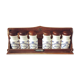 6 vintage opaline spice jars
