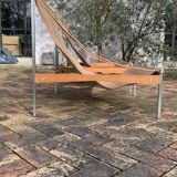 2 leather armchair-sofa Stig Poulsson Bekem. design 70s Denmark