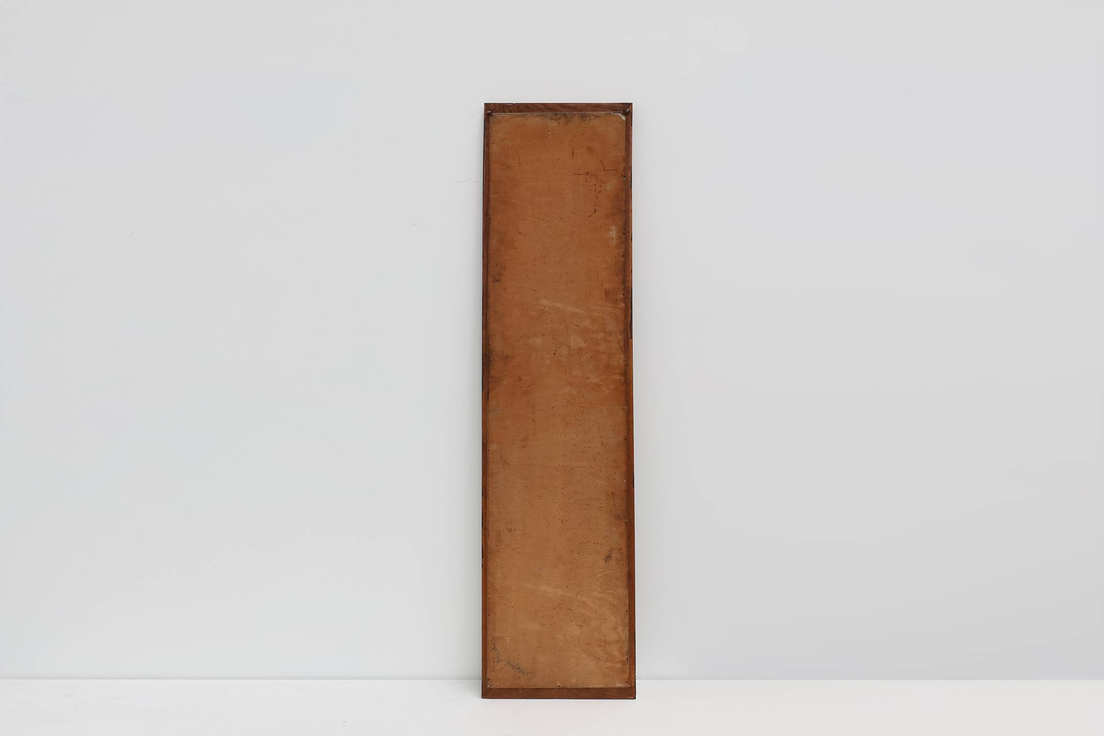 French art deco mirror with carved oak wooden frame, ca. 1930