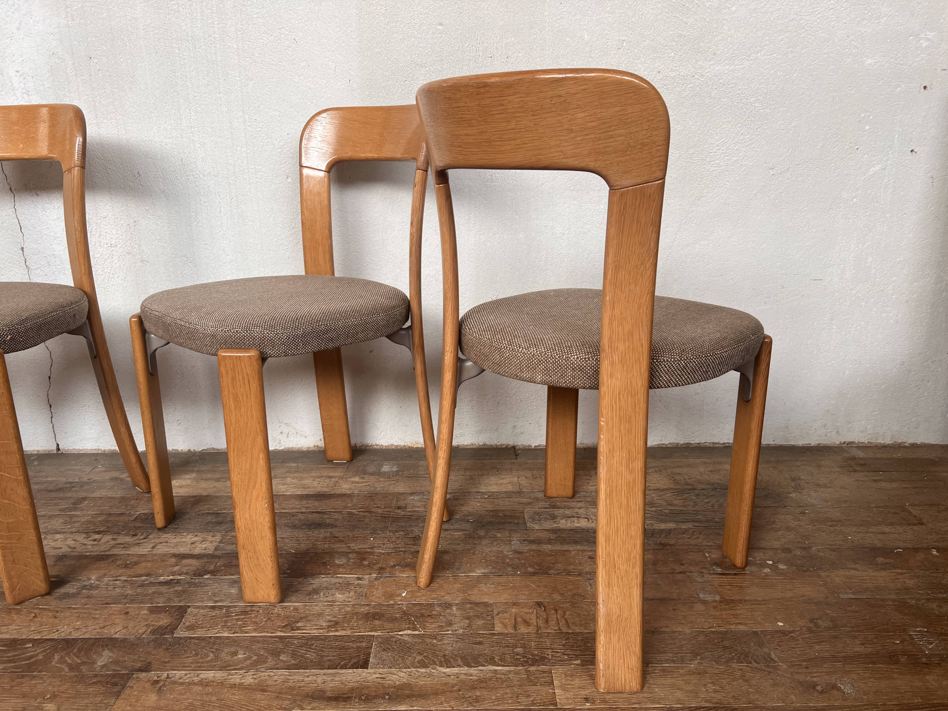 Series of 5 chairs Bruno Rey design Swiss made 1970