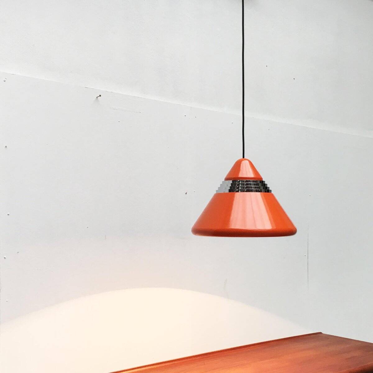 Vintage German Hanging Lamp Space Age Model 5535 by Alfred Kalthoff for Staff