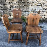 4 rustic mountain chair 60/70 years