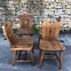 Set de 4 chaise rustique de montagne années 60/70