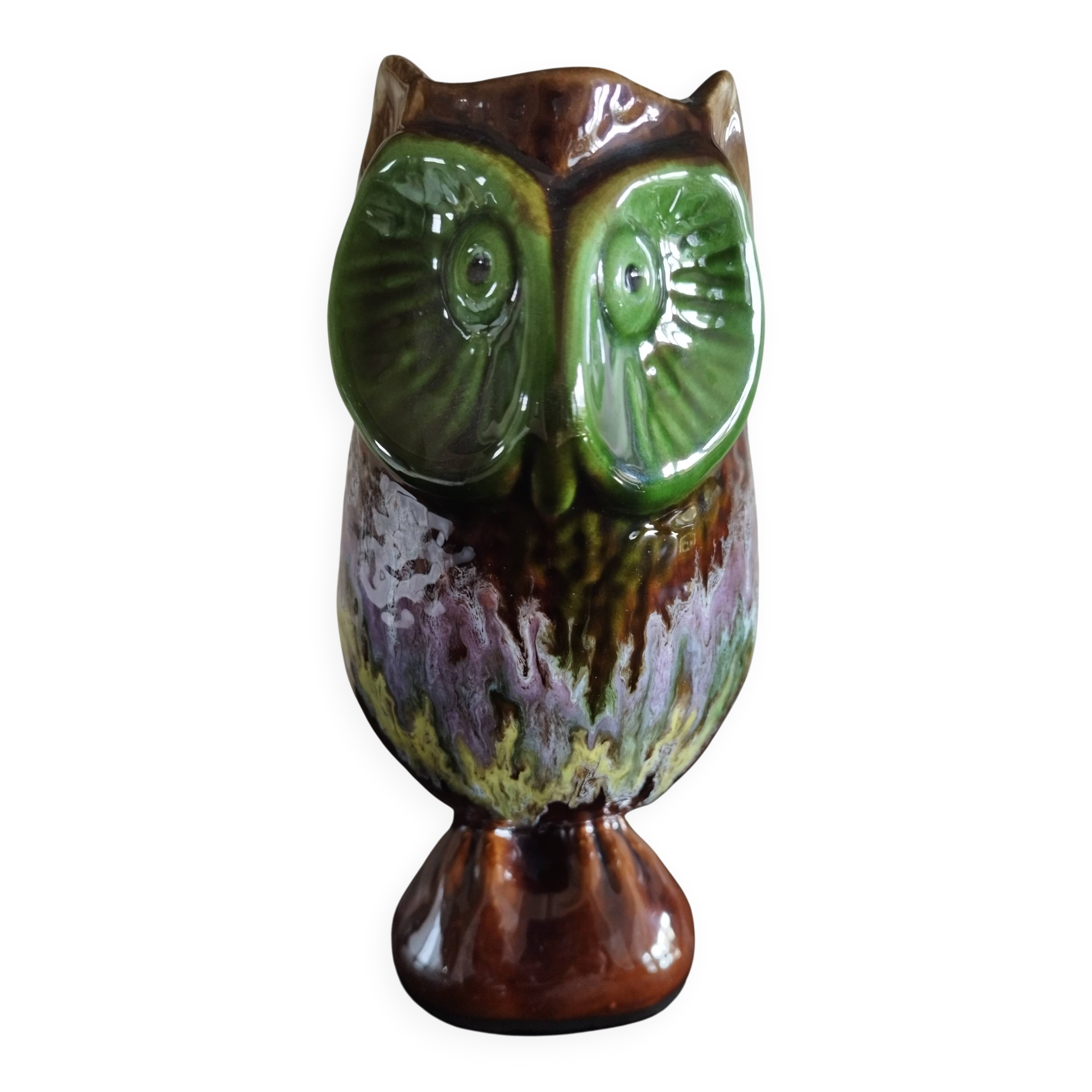 Ceramic owl pitcher from Vallauris